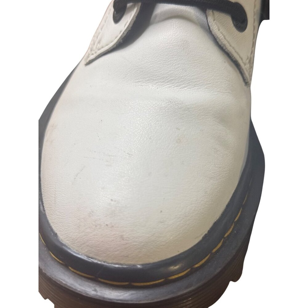 Dr. Martens Luana White Leather Lace-Up Ankle Boots With Black  Size  US 7/UK 5 - Picture 10 of 12